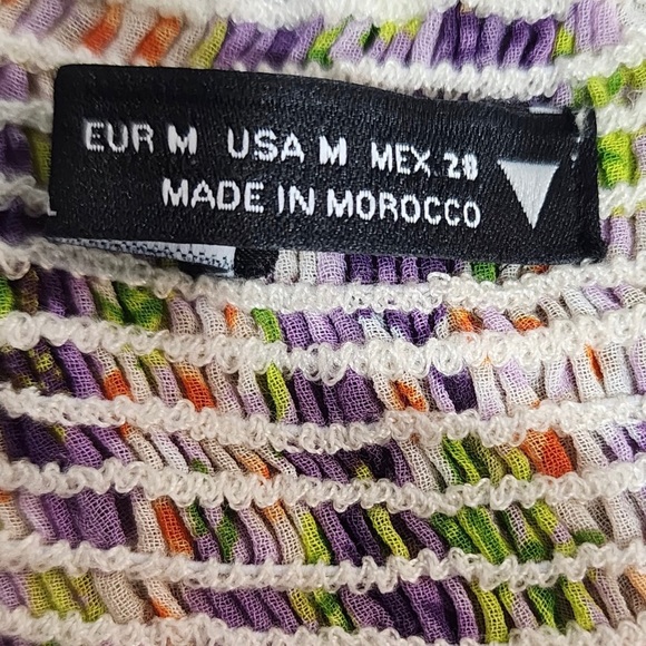 Zara Floral Ruched Puff Sleeve Dress Sz. Medium - Picture 8 of 9